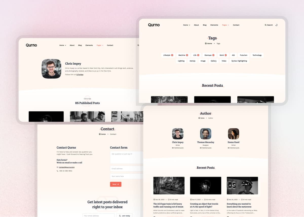Qurno - Multipurpose Astrojs Blog Theme