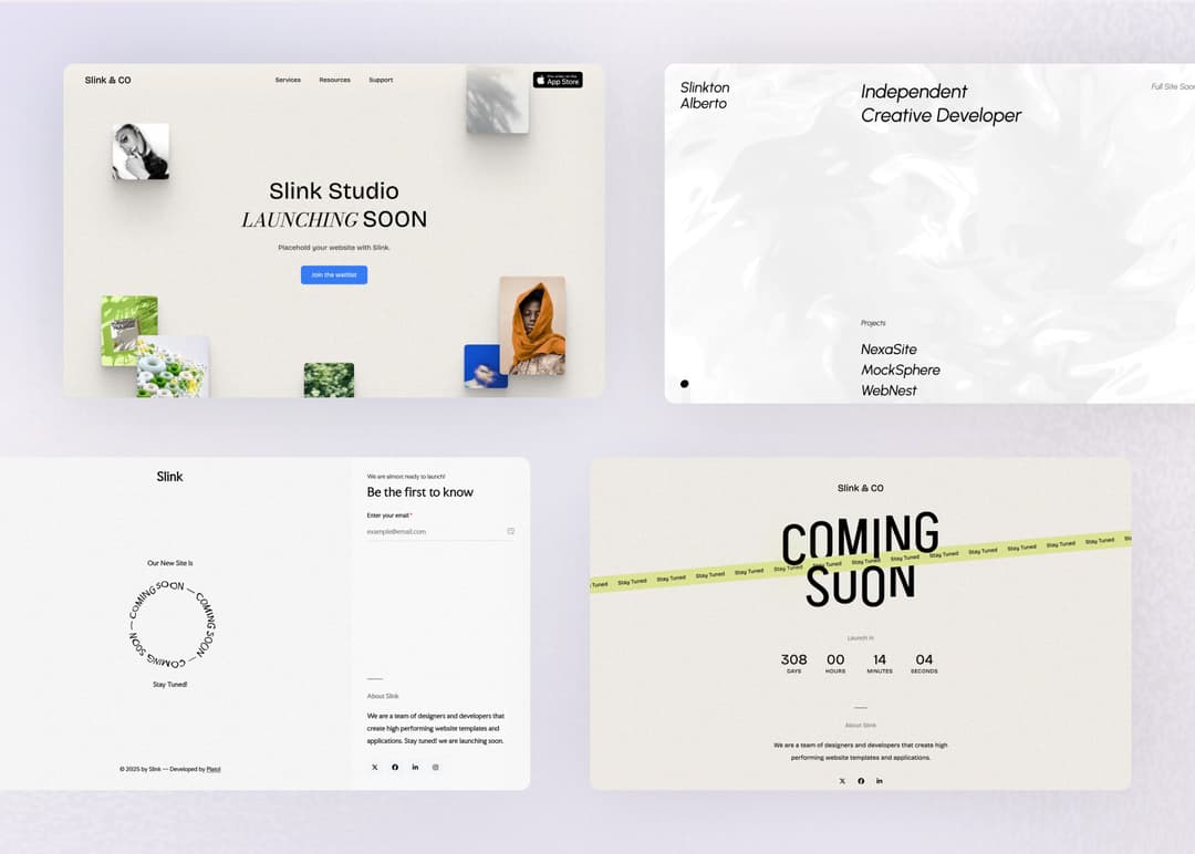 Slink - Coming Soon Nextjs Template