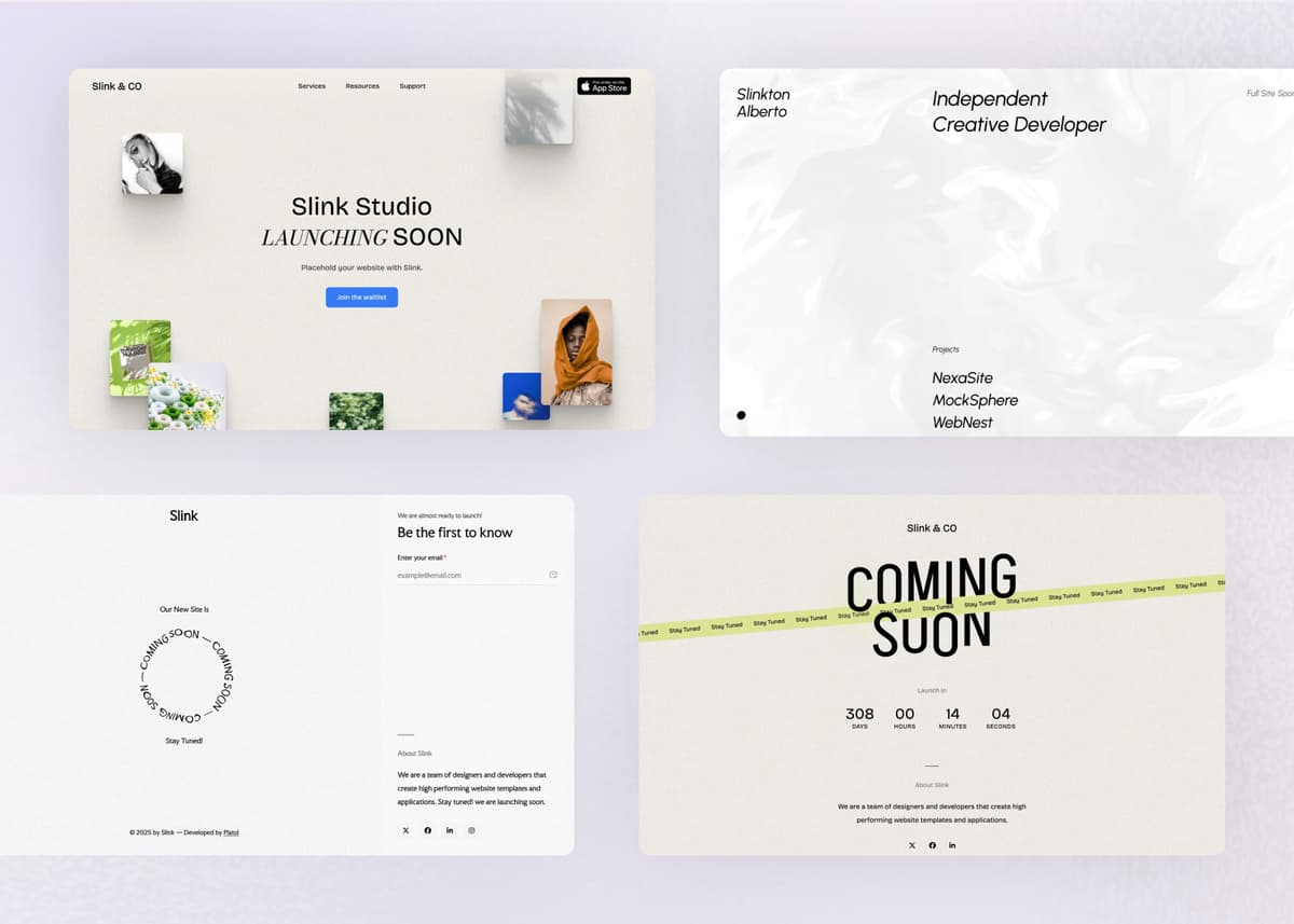 Slink - Coming Soon Nextjs Template