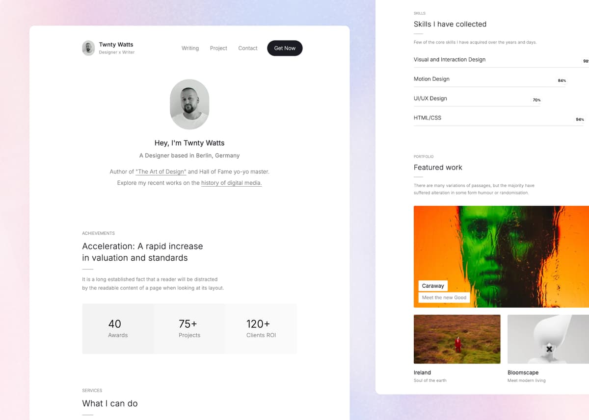 Twnty - Resume, CV and Blog Theme for Astro